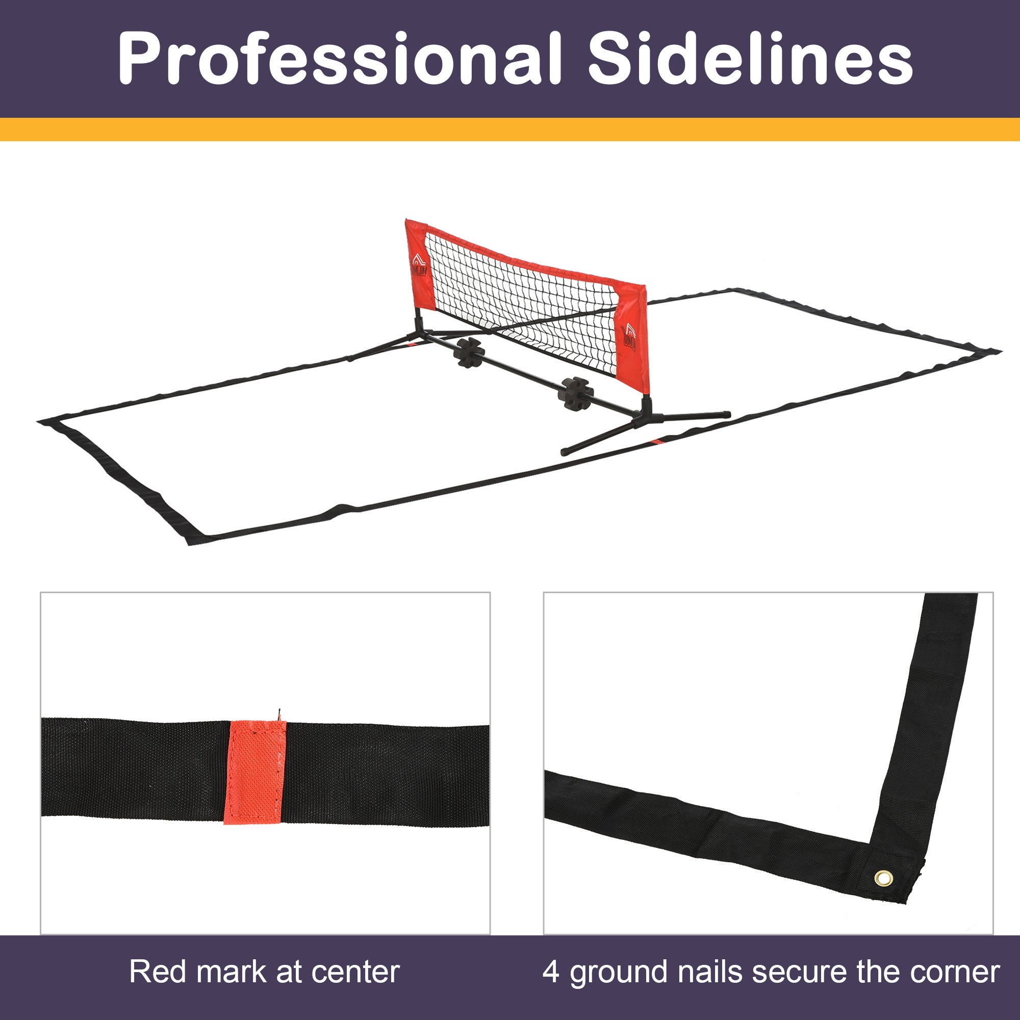 10ft Portable Multi-Sport Net | Soccer Tennis, Pickleball & Badminton
