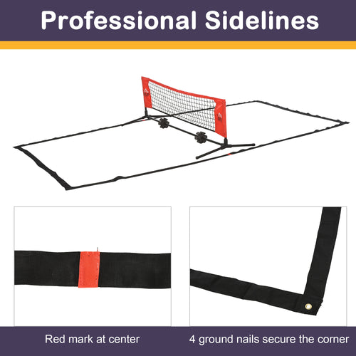 10ft Portable Multi-Sport Net | Soccer Tennis, Pickleball & Badminton