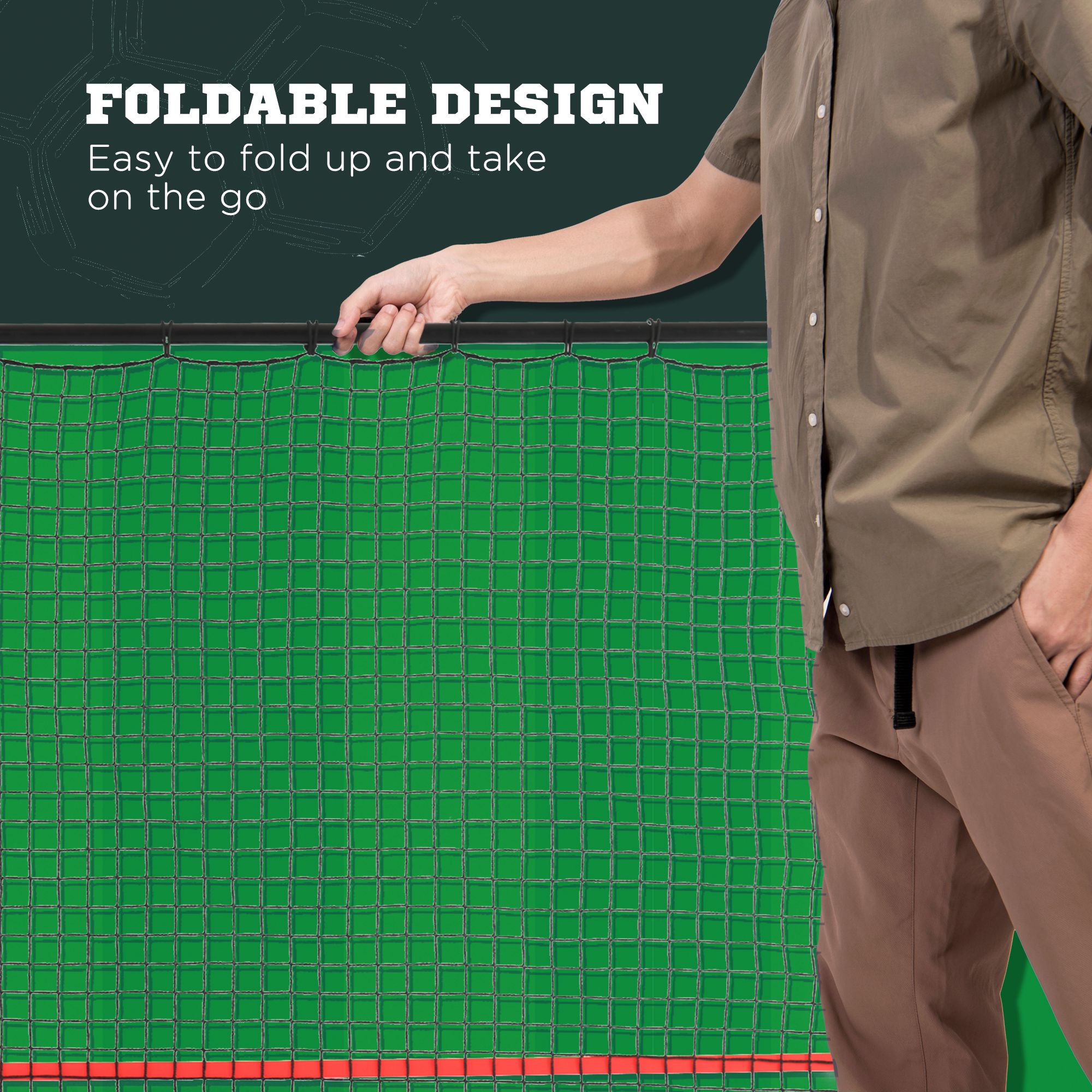 Soccer Rebounder Net – Adjustable & Foldable Multi-Sport Training Goal