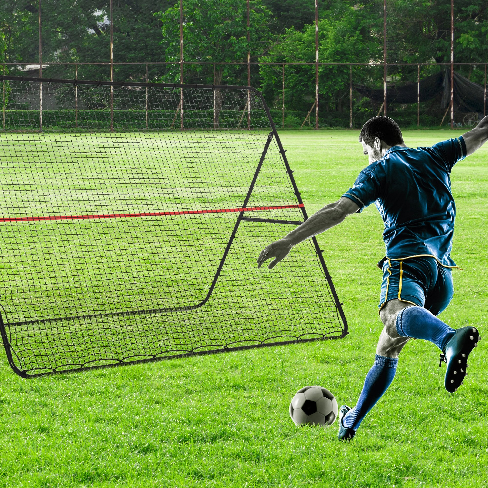 Soccer Rebounder Net – Adjustable & Foldable Multi-Sport Training Goal