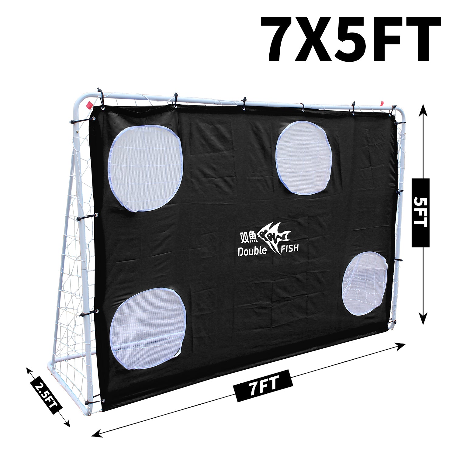 Double Fish Professional Soccer Goal Net – 7.5ft x 5ft
